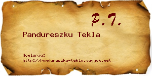 Pandureszku Tekla névjegykártya